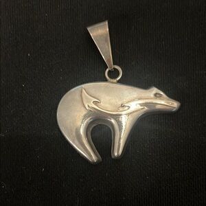 Sterling Navajo Spirit Bear pendant.